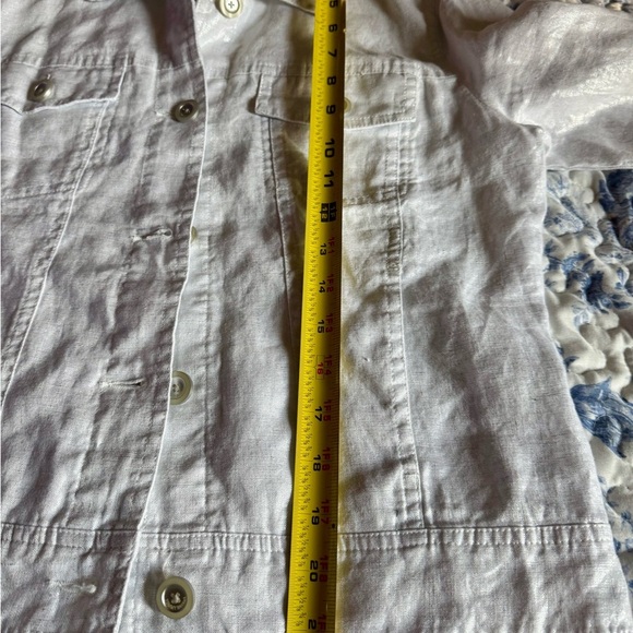 Tommy Bahama two palms Women's Shimmering Silver Jean Jacket - Picture 7 of 12